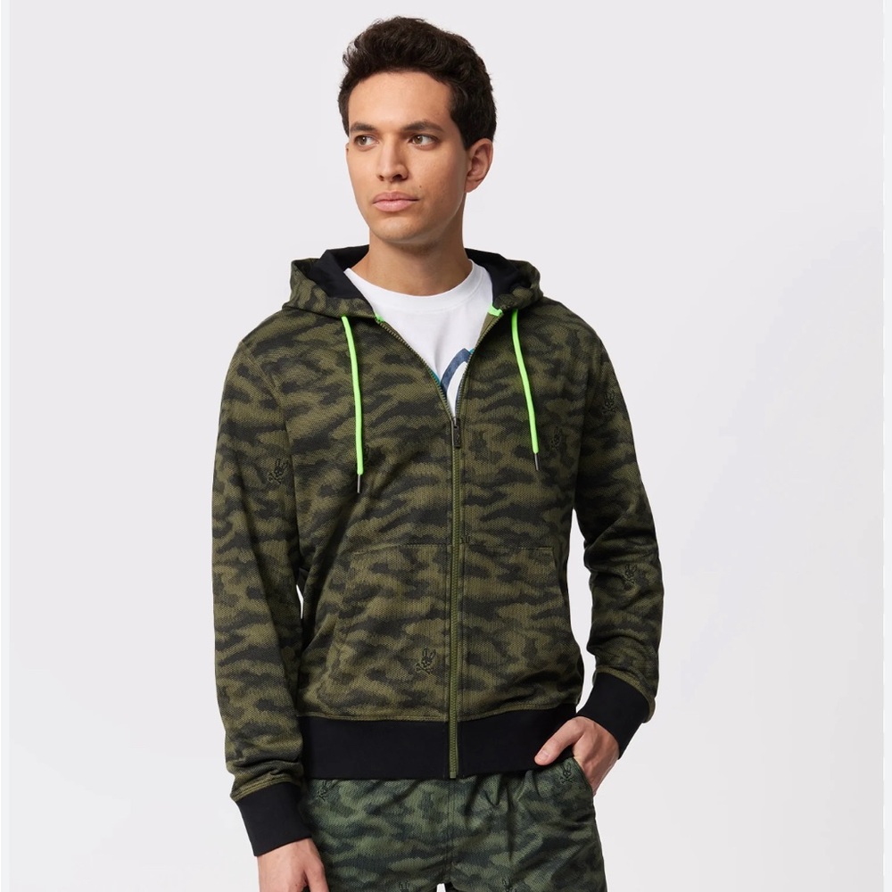 Psycho Bunny Zip up Hoodie.